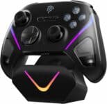 EasySMX Elite D10 Mando Inalámbrico PC con Base de Carga– Joysticks TMR– Gatillos Hall de Modo Dual– Botones Mecánicos– Sondeo 1000 Hz– RGB– Batería 1000 mAh– Ideal como Regalo– PC/Switch/Móvil– Negro