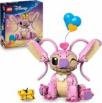 LEGO | Disney Angela - Lilo and Stitch Building Toy - Articulated Stitch Friend Figure with 3 Heart and Butterfly Balloons - Gift for 9+ Year Old Girls and Boys and Adult Fans 43257