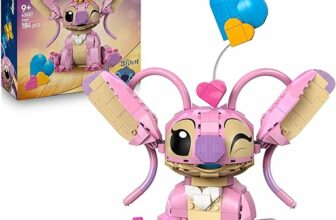 LEGO | Disney Angela - Lilo and Stitch Building Toy - Articulated Stitch Friend Figure with 3 Heart and Butterfly Balloons - Gift for 9+ Year Old Girls and Boys and Adult Fans 43257