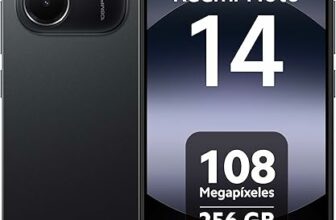 XIAOMI Redmi Note 14 - Smartphone 8+256GB, 6.67" AMOLED FHD+ 120Hz Display, MediaTek Helio G99-Ultra, 108MP Camera, TurboCharge 33W, 5500mAh, Charger Not Included, Black (ES Version)