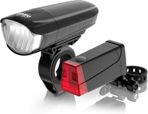 Iluminación para bicicletas homologada por la StVZO con 60, 30 y 15 lux | LED para bicicletas delantera y trasera