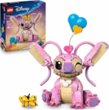 LEGO | Disney Ángela – Juguete de Construcción de Lilo y Stitch – Figura Articulada de Amiga de Stitch con 3 Globos de Corazón y Mariposa – Regalo para Niñas y Niños de 9+ Años y Fans Adultos 43257