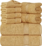 Juego de Toallas Premium de 8 Piezas, 2 Toallas de Baño, 2 Mano y 4 Toallitas – Algodón – para Casas, Hoteles y Spas, Altamente Absorbentes